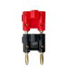 WUZDPRCJ 8PCS/Double Row 4MM Banana Plug Connector Twin Banana Terminal Couple Adapter Speaker Amplifier Plug Jack (Color : 4 Red 4 Black-01) view 4