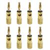8pcs 4mm Gold-Plated Musical Cable Wire Banana Plug Adapter Audio Connector Speaker Plated Musical for Speaker Wire Amplifiers (Color : 8 Black) view 2