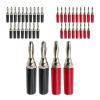 10/40Pcs 4mm Nickel/Chromium Plating Adapter Wire Cable Audio Speaker Connector Banana Plug (Color : 10 Red) view 1
