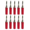 10/40Pcs 4mm Nickel/Chromium Plating Adapter Wire Cable Audio Speaker Connector Banana Plug (Color : 10 Red) view 2