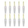 WUZDPRCJ 10Pcs 4MM Banana Plug Audio Gold Plated Speaker Connectors Amplifier Binding Post Jack Plug for Cable Terminals (Color : 10 White) view 2