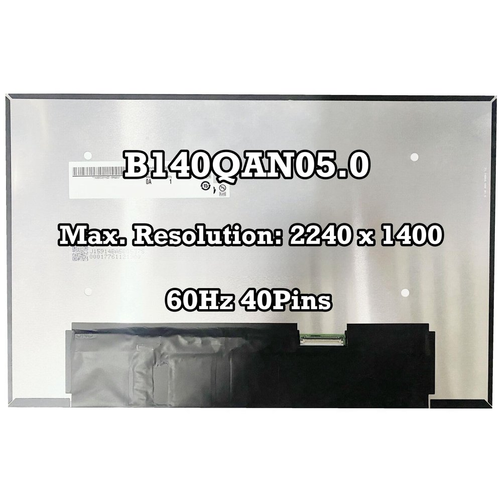 100% sRGB B140QAN05.0 for Lenovo ThinkBook 14p G2 2240x1400 QHD LCD Screen IPS Display