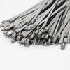 11.8inch 100Pcs Stainless Steel Cable Ties Metal Zip Ties Strap for Exhaust Wrap Multi-Purpose Heavy Duty Self-locking Fastening Ring view 1