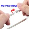 11.8inch 100Pcs Stainless Steel Cable Ties Metal Zip Ties Strap for Exhaust Wrap Multi-Purpose Heavy Duty Self-locking Fastening Ring view 2