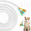 Cat Dog Cord Protectors from Pets No Chew 6.6ft - 4/5inchRabbits Cable Sleeves Cord Management Puppy Proof Covers, Wire Loom Critter Cord Charger Protector Heavy Duty Split Sleeve Automotive TvWhite view 1