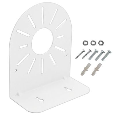L-Shape Dome Camera Bracket, Steel Metal 1 Pcs Size 2.5"/4.5"/6" Dome IP Camera Side Bracket Universal Wall Mounted L Type Bracket Right Angle Bracket (S=2.5 inch)
