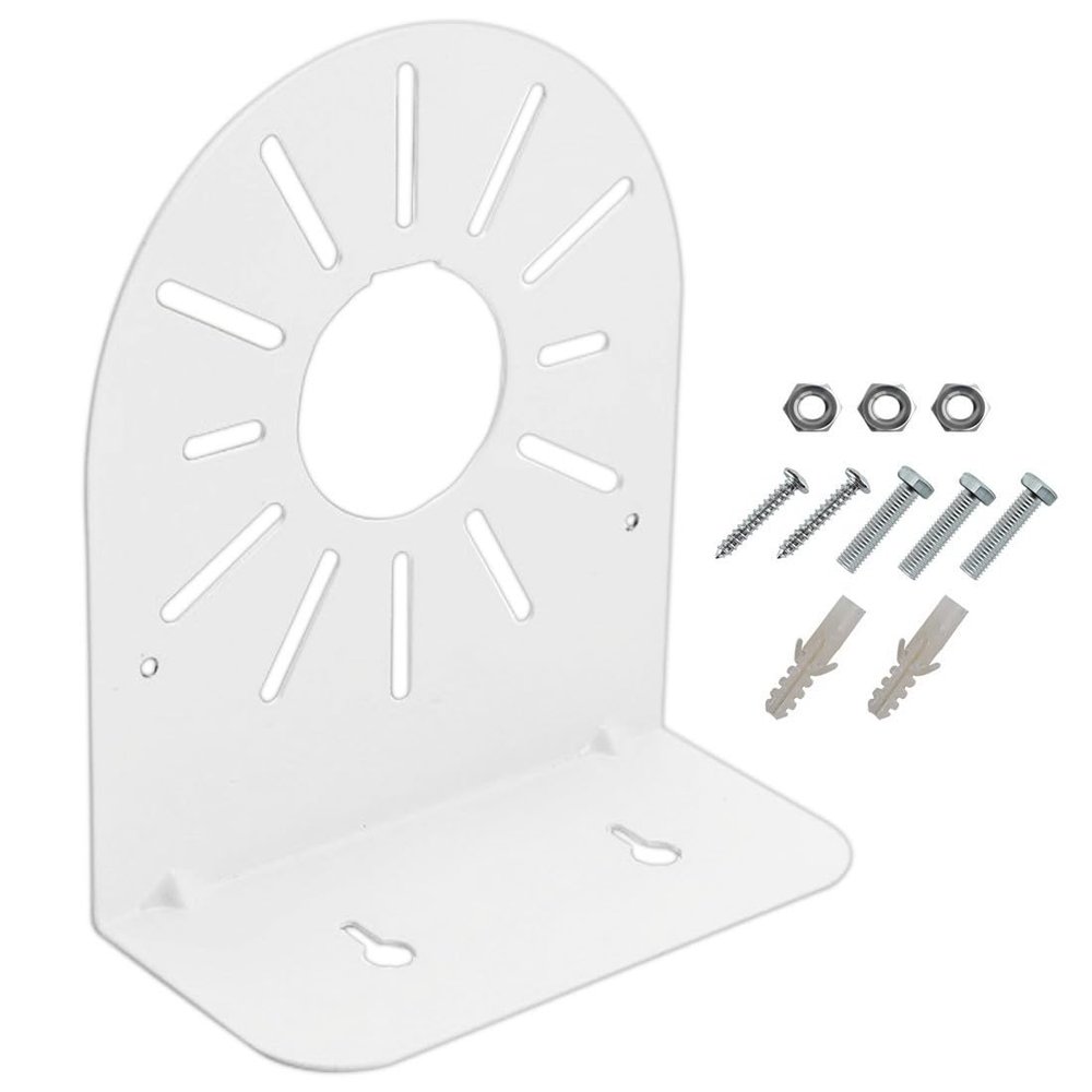 L-Shape Dome Camera Bracket, Steel Metal 1 Pcs Size 2.5"/4.5"/6" Dome IP Camera Side Bracket Universal Wall Mounted L Type Bracket Right Angle Bracket (S=2.5 inch)