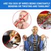 Cat Dog Cord Protectors from Pets No Chew 10ft - 1/4inchRabbits Cable Sleeves Cord Management Puppy Proof Covers, Wire Loom Critter Cord Charger Protector Heavy Duty Split Sleeve Automotive TvBlack view 2
