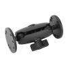 1inch Double Ball Mount, Aluminum Alloy Fish Finder Mount Ball Socket Arm 3.5in Double with 2 AMPS Round Plates for Various Fish Finders view 4