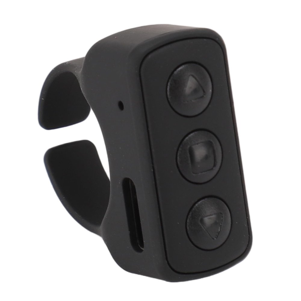 Sanpyl Remote Scrolling Ring for TikTok, Bluetooth Ring Controller Page Turner for Camera Shutter Remote Control for Smartphone Camera (Black)