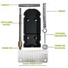 Trip Wire Reel And Trip Alarm Bundle Set - 12 Gauge QUAD 3.0-85 ft Kevlar Reusable 50 lb Reels - Perimeter Defense Device 360 Coverage Warning Security For Camping Safety (Black, 4 Pack Reel) view 2