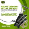 Trip Wire Reel And Trip Alarm Bundle Set - 12 Gauge QUAD 3.0-85 ft Kevlar Reusable 50 lb Reels - Perimeter Defense Device 360 Coverage Warning Security For Camping Safety (Black, 4 Pack Reel) view 4