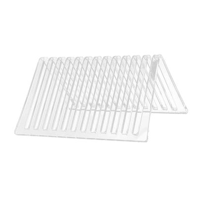 KONTONTY Vinyl Record Display Stand Acrylic Slot Cd Storage Rack for Home Office Shop Organizer Capacity