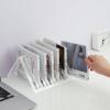 KONTONTY Vinyl Record Display Stand Acrylic Slot Cd Storage Rack for Home Office Shop Organizer Capacity view 3