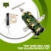 12 Gauge Perimeter Alarm US Patented QUAD 3.0 and Reusable 85ft Kevlar Trip Wire Reels Set by Trip Alarm Co. Full 360 Coverage and Only Patented 4-Way Trip Wire Alarm for Outdoor Security view 3