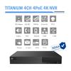 Titanium ED9304H5NV-4P-3 4CH 4K NVR 4POE 40/40Mb Incoming Bandwidth HDMI/VGA Audio 1 SATA NDAA Compliant Network Video Recorder view 2
