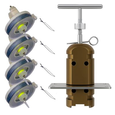 Trip Alarm Co. Perimeter Device Bundle Set  85ft Reusable Kevlar Wire Reel and 12 Gauge Perimeter Alarm US Patented Quad 3.0 Defense Device 360 Coverage Warning Security for Camping Safety