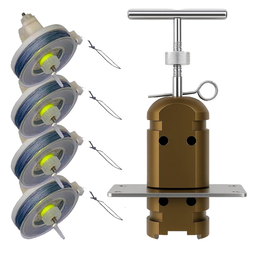 Trip Alarm Co. Perimeter Device Bundle Set  85ft Reusable Kevlar Wire Reel and 12 Gauge Perimeter Alarm US Patented Quad 3.0 Defense Device 360 Coverage Warning Security for Camping Safety