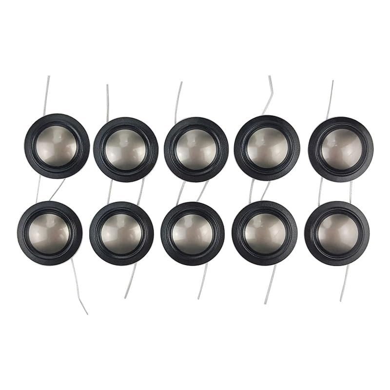 Cosyhat XLJP 10PCS 25.4mm 25-Core Voice Coil Metal Titanium Diaphragm + Silk Side Tweeter Loudspeaker Repair Parts 6OHM-8OHM