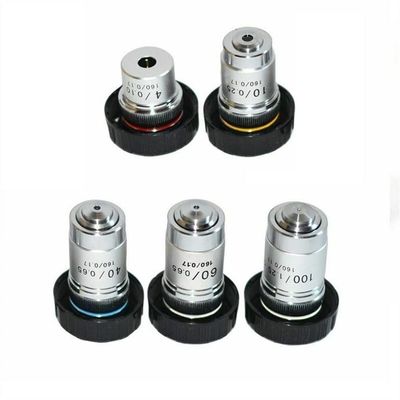 JOEBO Microscope Kit 4X 10X 20X 40X 60X Achromatic Biological Microscope Objective Lens 100X (Oil) 195mm Conjugate Distance Universal MS Thread Microscope Lens Adapters (Size : 40X)