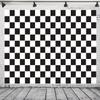 DePhoto 10x8Ft Black and White Checkered Backdrop Checkerboard Racing Race Flag Geometric Texture Boy's 2nd Birthday Party Photography Background Newborn Baby Shower Photo Banner view 3