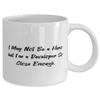 Epic Developer Gifts, I May Not Be a Hero but I'm a Developer So, Perfect Birthday 11oz 15oz Mug For Colleagues From Friends view 2