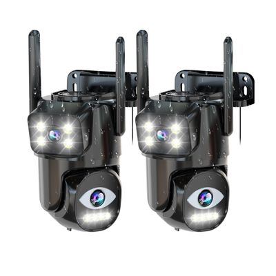 Security Cameras Outdoor Wifi,5G/2.4G Cameras for Home Security with Dual Lens,Motion tracking,Night Vision,24/7 continous record,Work With NVR/DVR Surveillance System,Weather Proof,SD/Cloud Storage