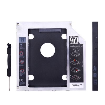NVVVNX Aluminum 2nd HDD Caddy 9.5mm SATA 3.0 for 2.5" 2tb SSD Case HDD Enclosure with LED for Laptop CD-ROM DVD-ROM