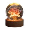 suruim Daisy Flower Crystal Ball Night Light, Floral Resin Lamp Decor, Cute Daisy Gifts for Women and Girls, Flower Night Light for Bedroom, Living Room, or Office (Red Daisy) view 1