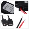 AITRIP 2 PCS Double USB Car Converter Module 12V to 5V 3A 15W Power Adapter DC to DC Reduced Voltage Regulator Car Power Converter Output Power Adapte view 4