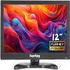 Suprlipy 12 inch FHD Small IPS Monitor LCD Display Screen 1920x1080 60Hz 16:9 with BNC VGA AV Input Built-in Lounspeakers for CCTV Security Camera DVR PC RasPi view 1