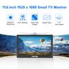 Suprlipy 12 inch FHD Small IPS Monitor LCD Display Screen 1920x1080 60Hz 16:9 with BNC VGA AV Input Built-in Lounspeakers for CCTV Security Camera DVR PC RasPi view 2