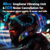 Motorcycle Helmet Bluetooth Headset, Motorcycle Helmet Speakers with 2 Type Mics, Hands Free Call/Music/IPX5/Noise Cancellation/Wake Up Siri/Can Connect Two Mobile Phones, Compatible with All Helmets view 2