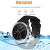 2 Pack Waterproof Wristband Compatible with Garmin Vivoactive 4S / Venu 3S / Venu 2S / Vivomove 3S, Quick Release 18mm Replacement Strap for Women Men (black/navy) view 3