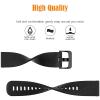 2 Pack Waterproof Wristband Compatible with Garmin Vivoactive 4S / Venu 3S / Venu 2S / Vivomove 3S, Quick Release 18mm Replacement Strap for Women Men (black/navy) view 4