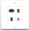 RiteAV 3.5mm 2 HDMI USBC Wall Plate Decorative [White] view 1