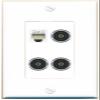 RiteAV Phone 3 TOSLINK Wall Plate Decorative [White] view 1