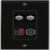 RiteAV 2 Coax Speaker TOSLINK Wall Plate Decorative [Black] view 1