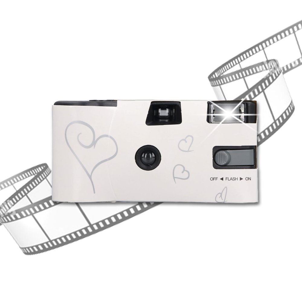 Disposable Camera, Retro Film Camera with Flash 27 35mm Color Films, Easy for Anniversary Concert Wedding Travel Camp Party