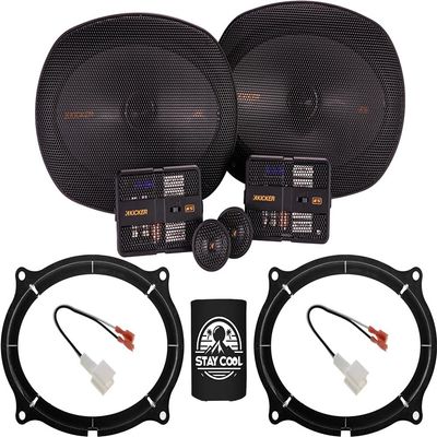 KICKER Speakers 6X9 inch for Nissan Frontier 2022-2024 Upgrade Kit - Pair of KS Series with Adapters and Harness, Component Car Audio Front Door Speaker KSS690, 51KSS6904