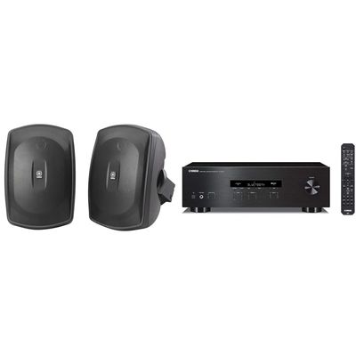 YAMAHA NS-AW190BL 2-Way Speakers and R-S202BL Stereo Receiver Bundle