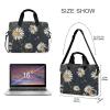 BOENLE Laptop Bag Fits Up to 16 Inch Computer Elegant Daisies Laptop Briefcases for Men Women view 3