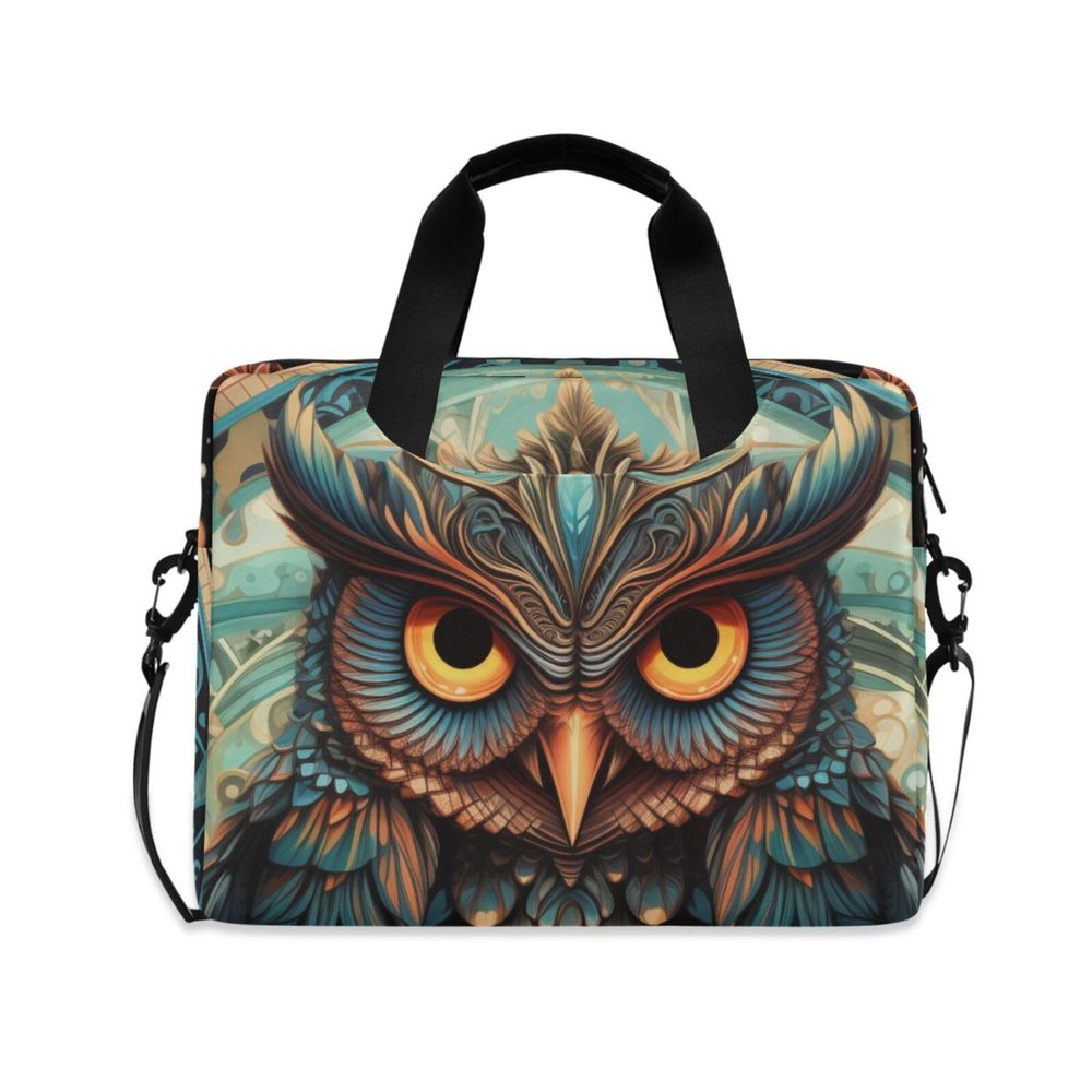 BOENLE Laptop Bag Fits Up to 16 Inch Computer Magic Staff Owl Laptop Briefcases for Men Women