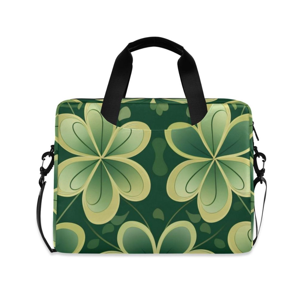 BOENLE Laptop Bag Fits Up to 16 Inch Computer Vitality Green Leaves Laptop Briefcases for Men Women
