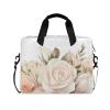 BOENLE Laptop Bag Fits Up to 16 Inch Computer Pink-white Roses Laptop Briefcases for Men Women view 1