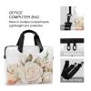 BOENLE Laptop Bag Fits Up to 16 Inch Computer Pink-white Roses Laptop Briefcases for Men Women view 4