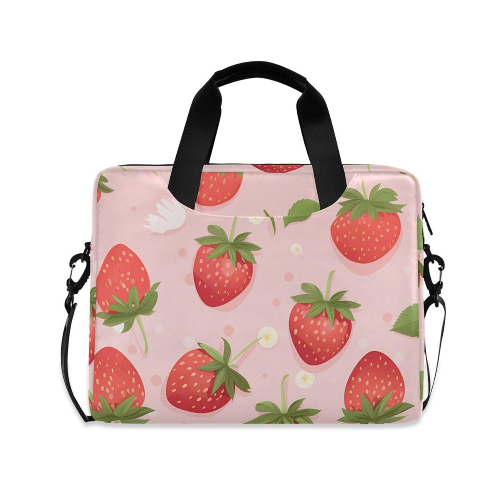 BOENLE Laptop Bag Fits Up to 16 Inch Computer Cartoon Strawberry Banana Slices Laptop Briefcases for Men Women