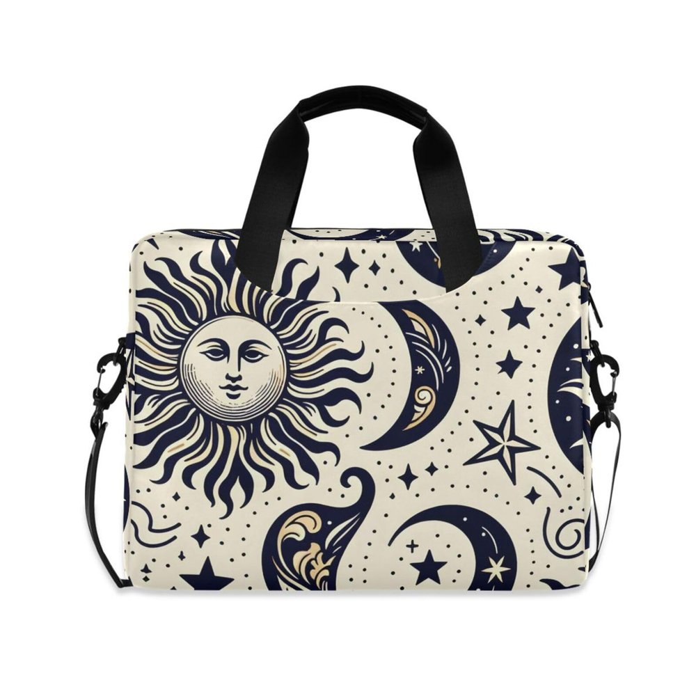 BOENLE Laptop Bag Fits Up to 16 Inch Computer Witchcraft Sun Moon Dots Laptop Briefcases for Men Women