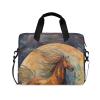 BOENLE Laptop Bag Fits Up to 16 Inch Computer Brown Horse Circle Illustration Laptop Briefcases for Men Women view 1
