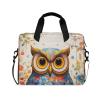BOENLE Laptop Bag Fits Up to 16 Inch Computer Colorful Flowers Owl Laptop Briefcases for Men Women view 1